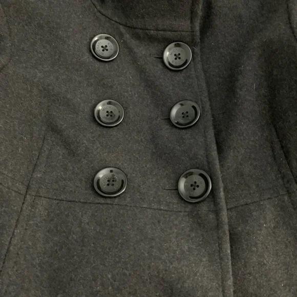 Michael Michael Kors Wool Blend Grey Button Pea Coat Size M - Picture 6 of 6